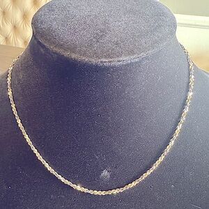 Vintage 18” 925 stamped Twisted serpentine silver chain necklace